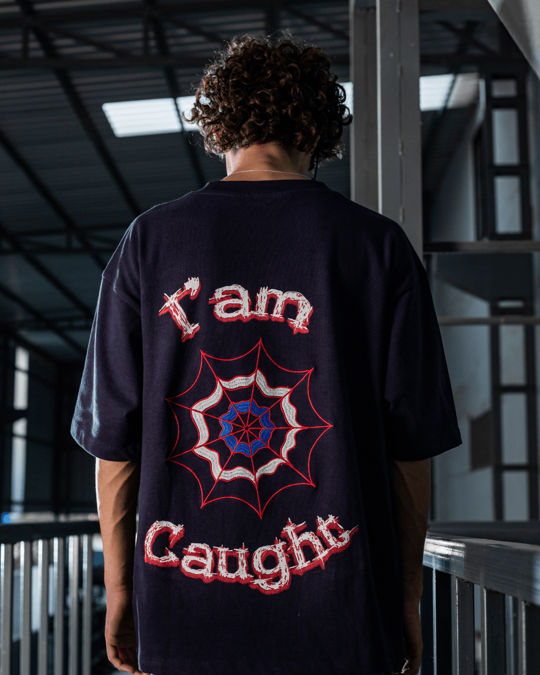 WEBBED UP NAVY BLUE TEE