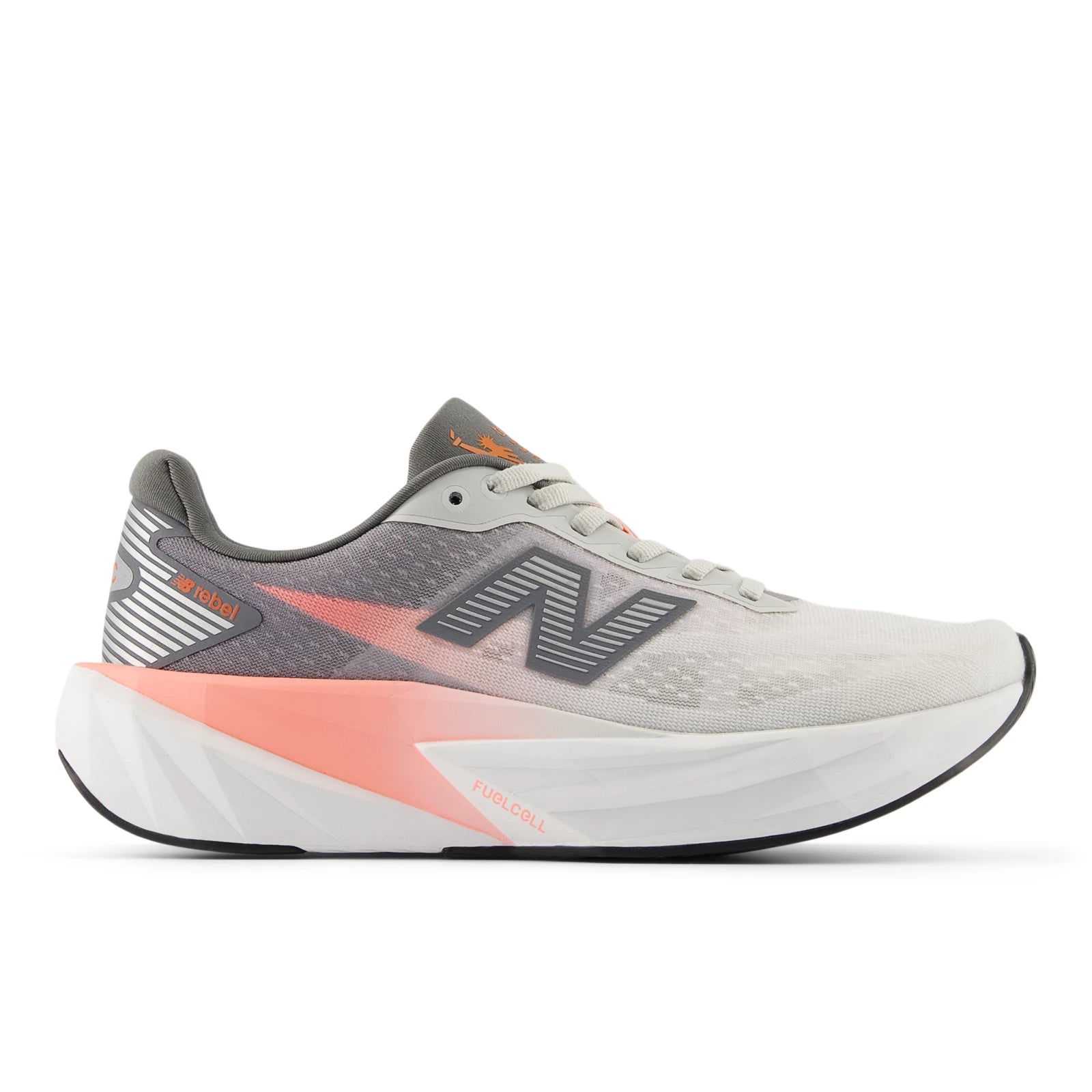 New Balance Tcs Nyc Marathon Fuelcell Rebel V5 Grapefruit With Grey Matter And Poppy Womens Grapefruit With Grey Matter And Poppy