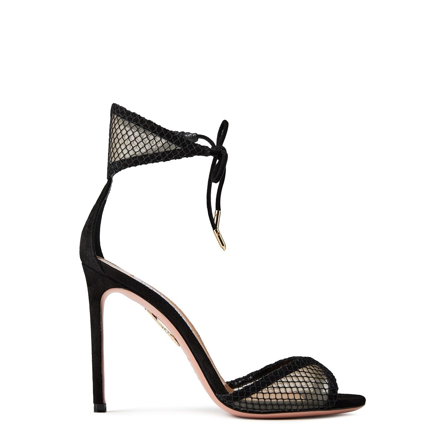  Wicked 105mm Suede Mesh Heels Black
