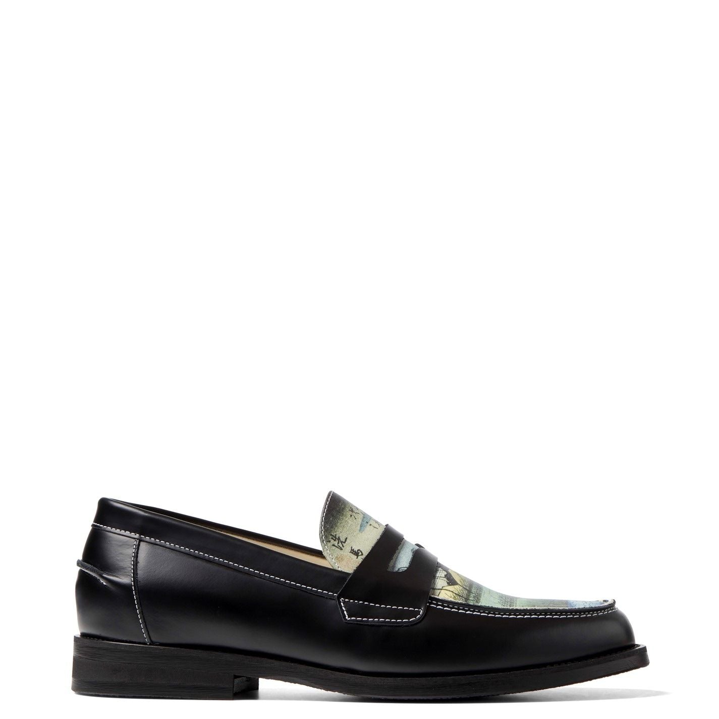  Wilde Hiroshige Bridge Penny Loafers Blk
