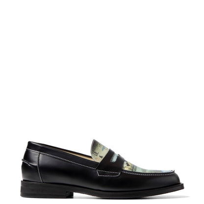 Wilde Hiroshige Bridge Penny Loafers Blk