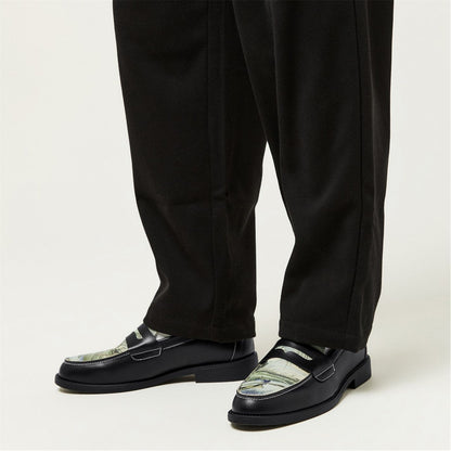  Wilde Hiroshige Bridge Penny Loafers Blk