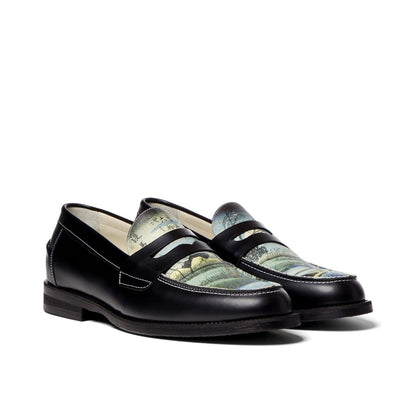  Wilde Hiroshige Bridge Penny Loafers Blk