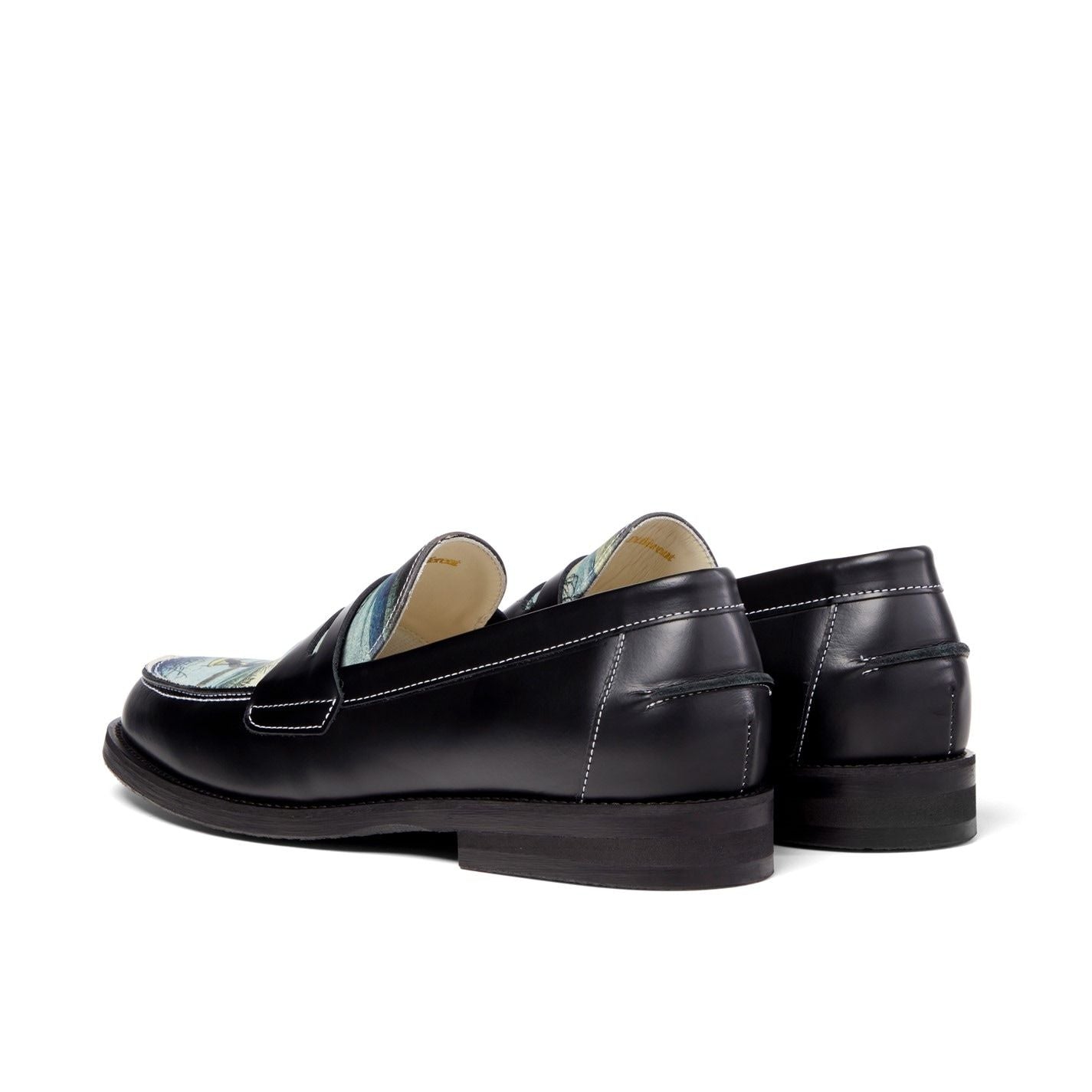  Wilde Hiroshige Bridge Penny Loafers Blk