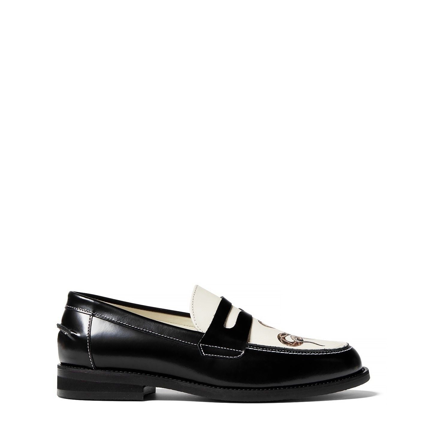  Wilde Snake Penny Loafer Black