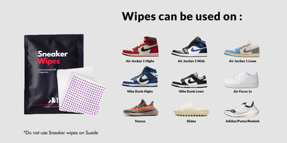 Sneaker Wipes| Shoe Cleaning Wipes | Clean Sneakers in 1 Minute -Kicks Machine