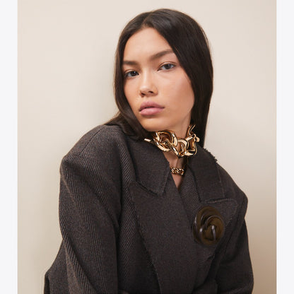 Tory Burch Wishbone Statement Necklace Tory Gold