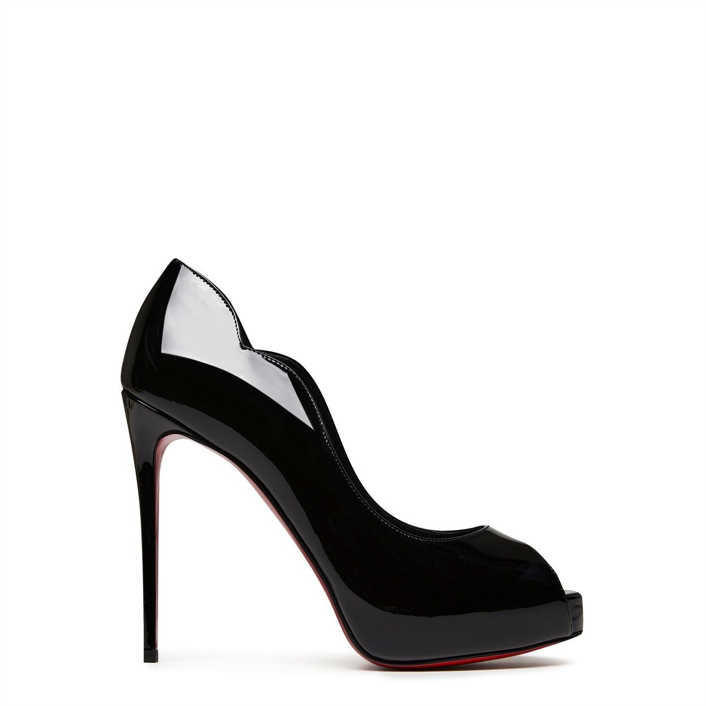  Women's Hot Chick Alta Leather Pumps 120mm Black B439