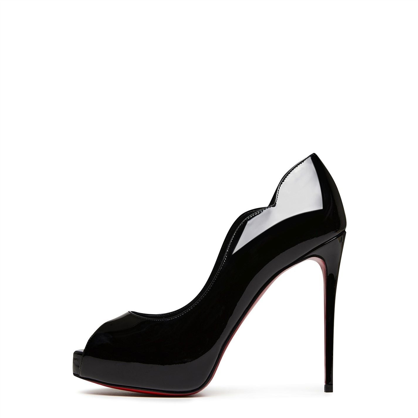  Women's Hot Chick Alta Leather Pumps 120mm Black B439