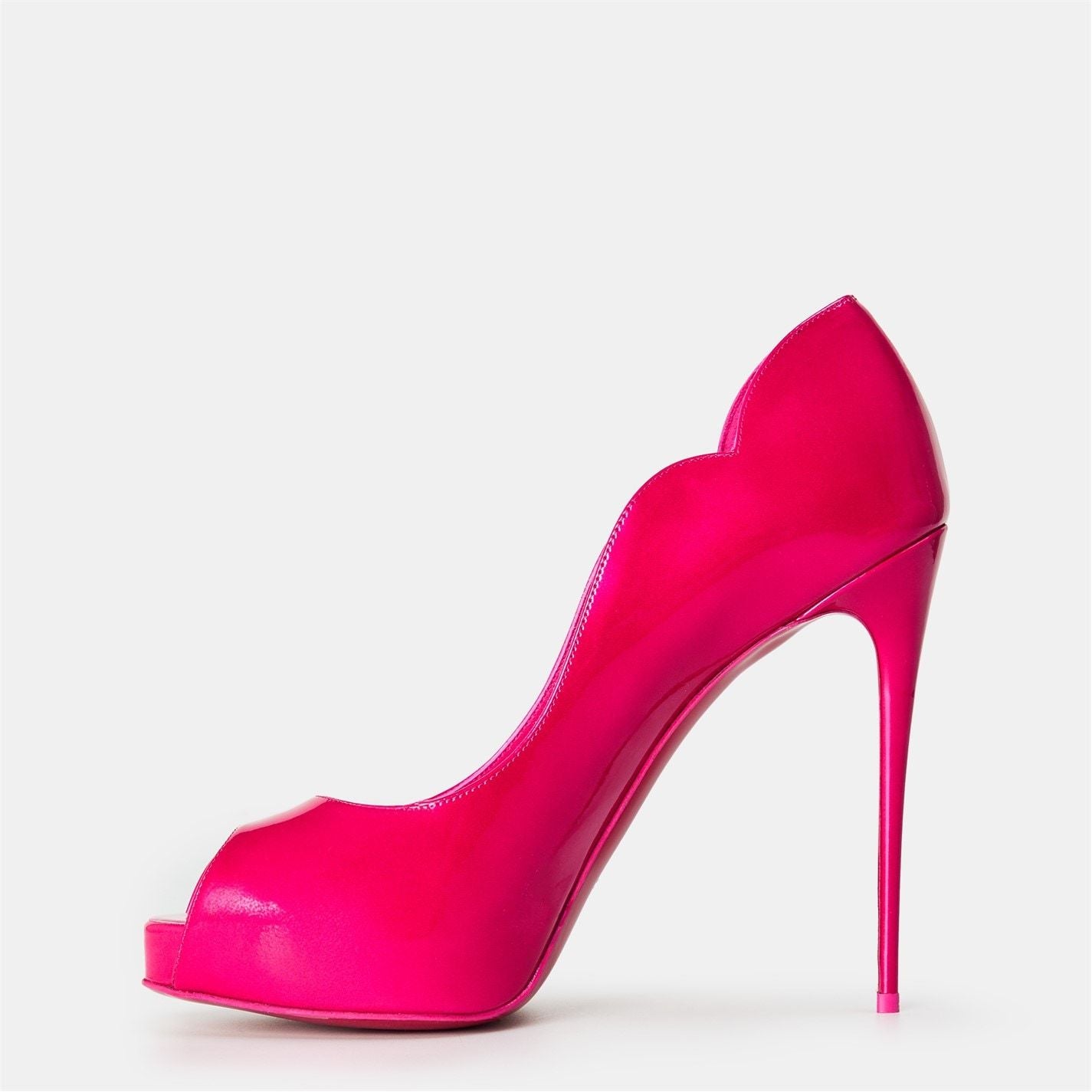  Women's Hot Chick Alta Leather Pumps 120mm Pinup
