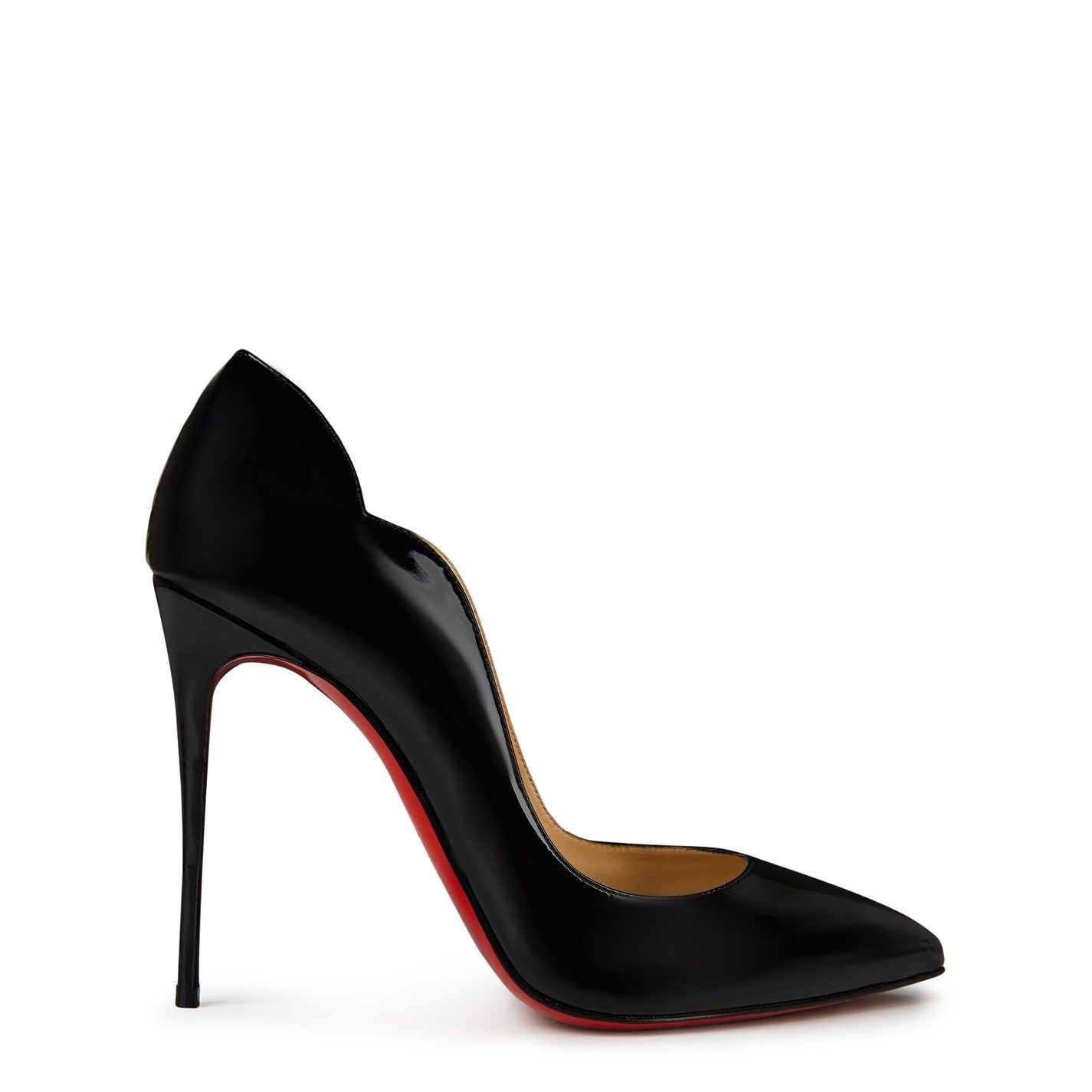  Women's Hot Chick Leather Pumps 100mm Black