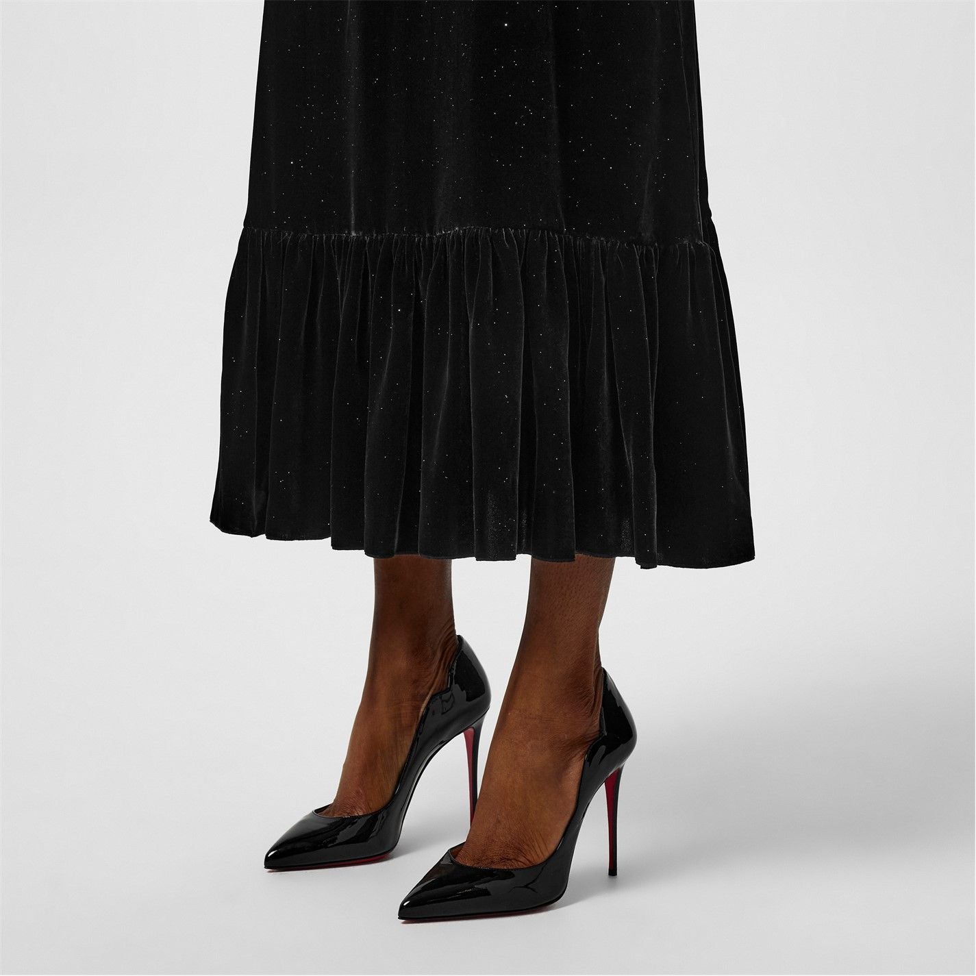  Women's Hot Chick Leather Pumps 100mm Black