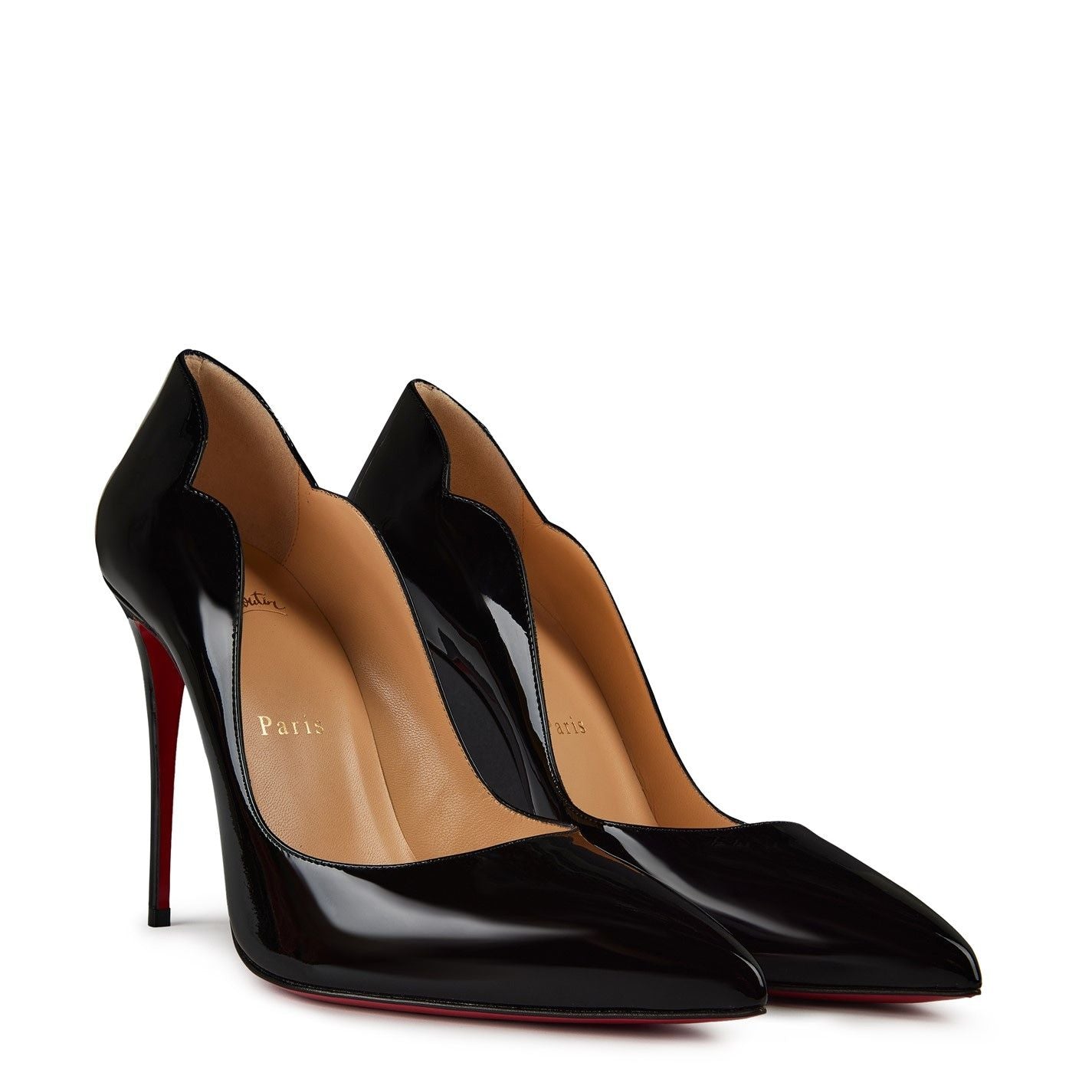  Women's Hot Chick Leather Pumps 100mm Black