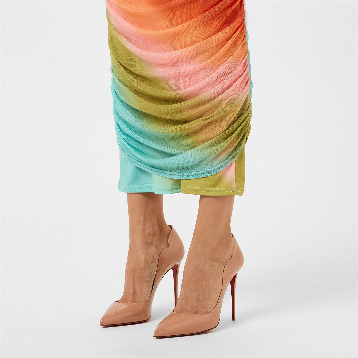  Women's Hot Chick Leather Pumps 100mm Blush