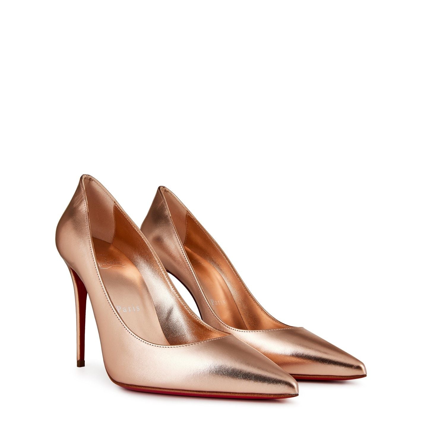  Women's Kate Leather Pumps 100mm Leche Leche