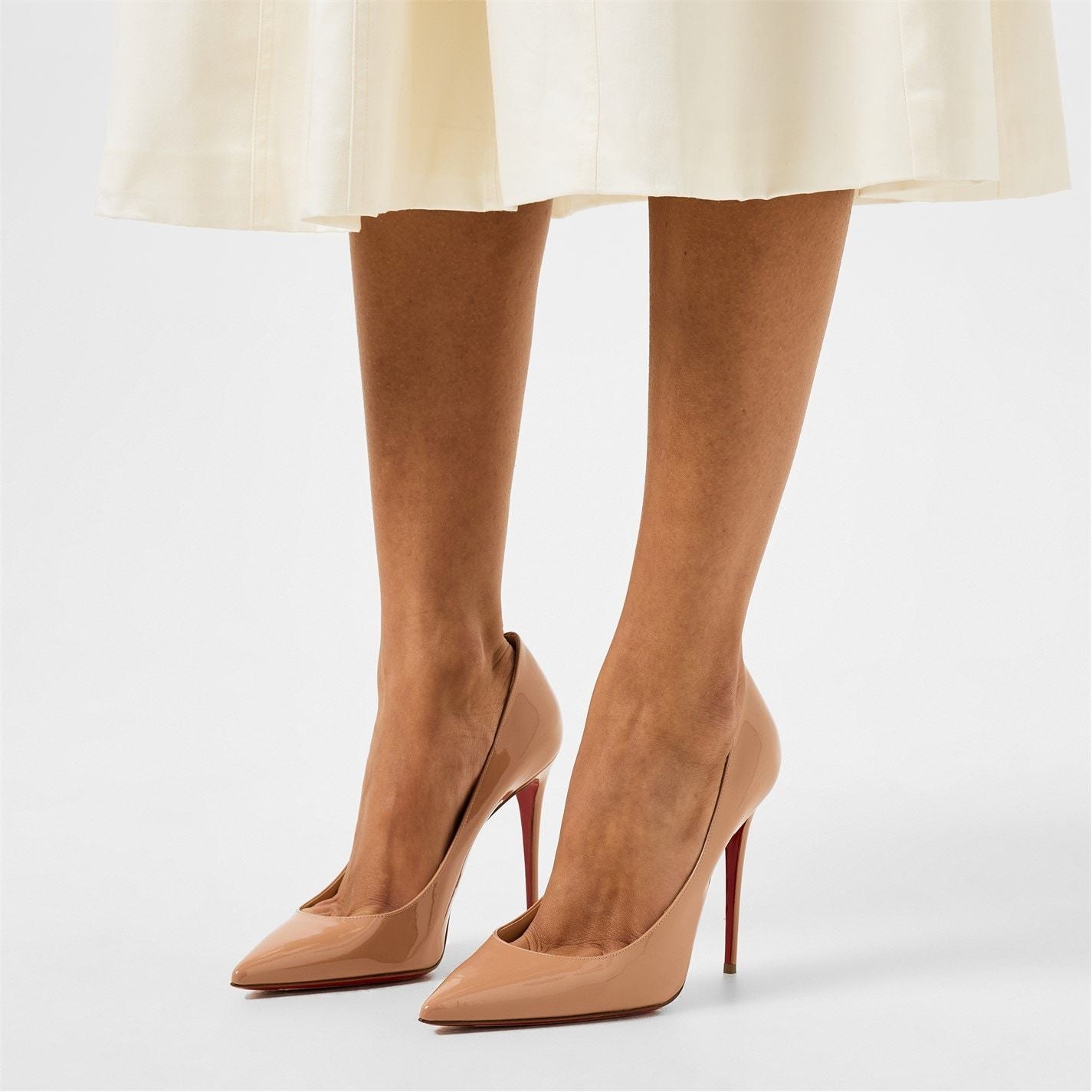  Women's Kate Leather Pumps 100mm Nude