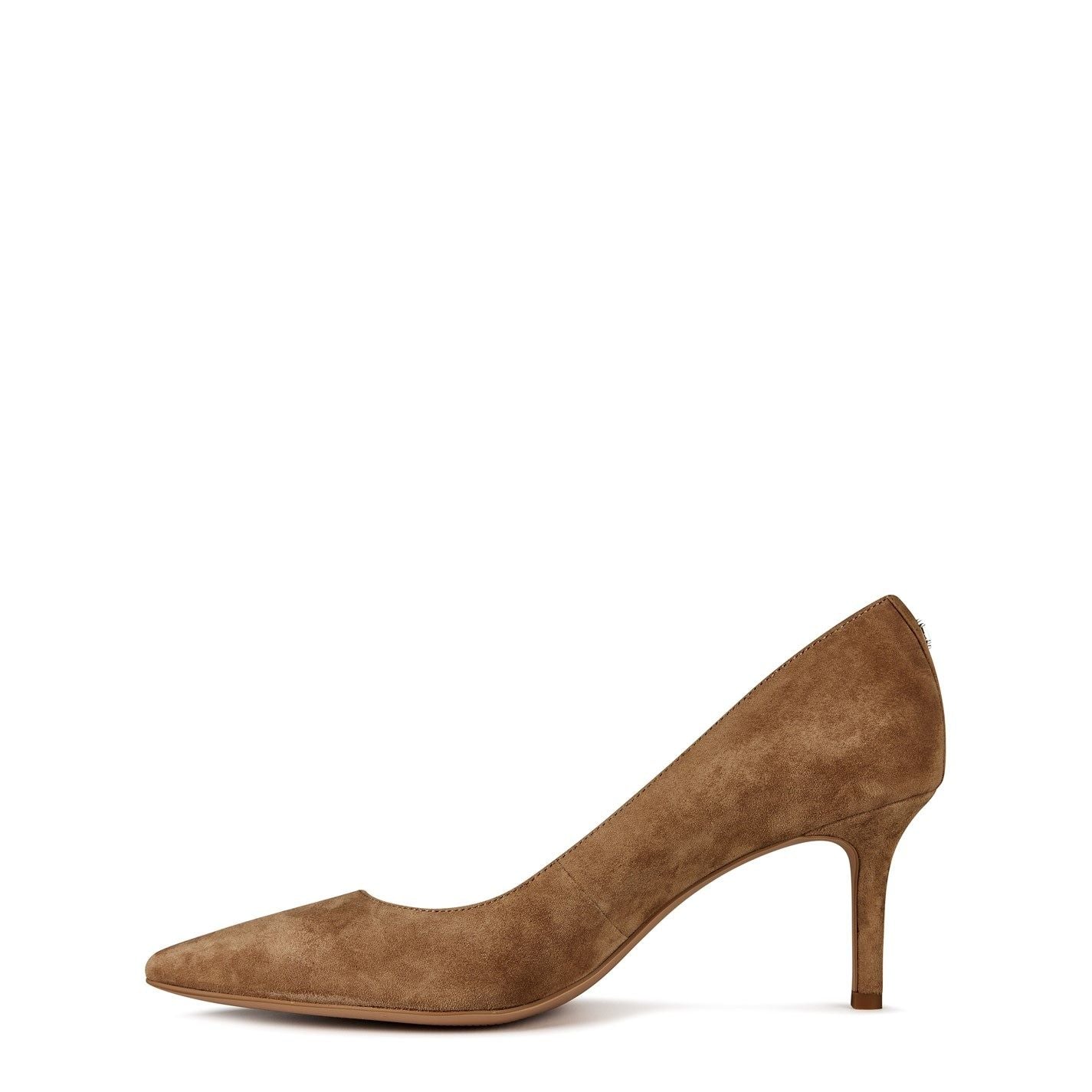  Women's Lanette Court Stiletto Heels Camel Suede