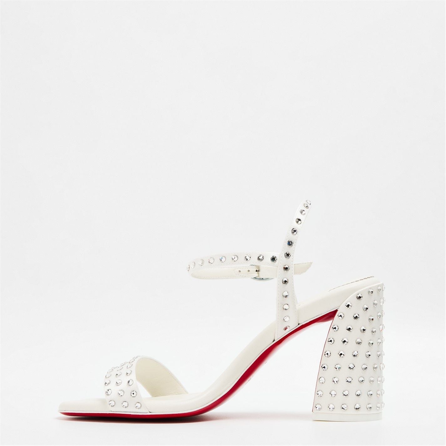  Women's Leather Miss Jane Sandals 85mm Ivory Snow