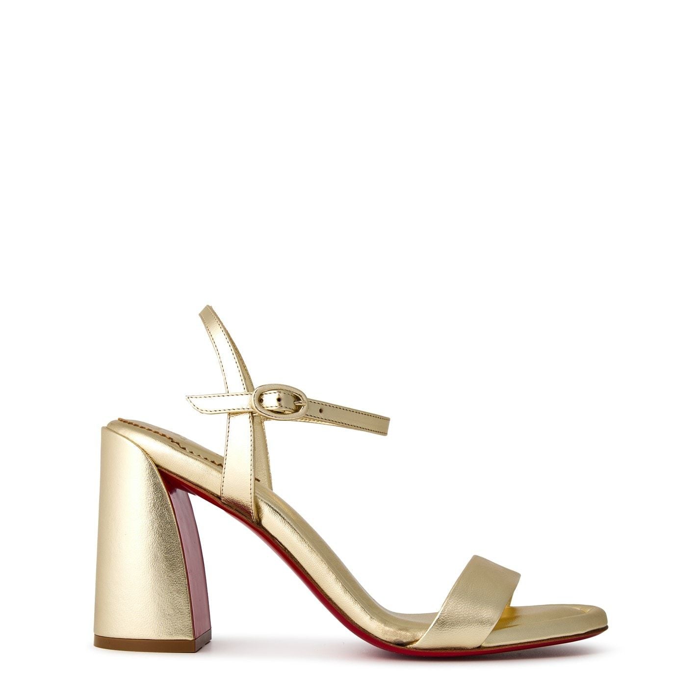 Women's Leather Miss Jane Sandals 85mm Platine