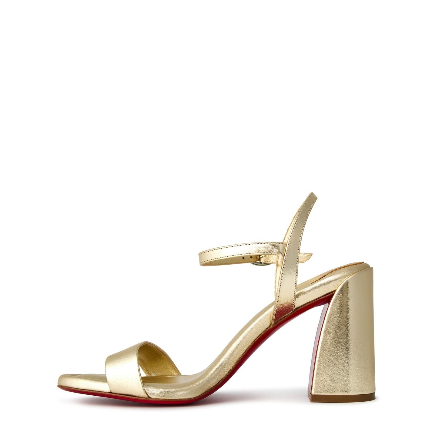  Women's Leather Miss Jane Sandals 85mm Platine