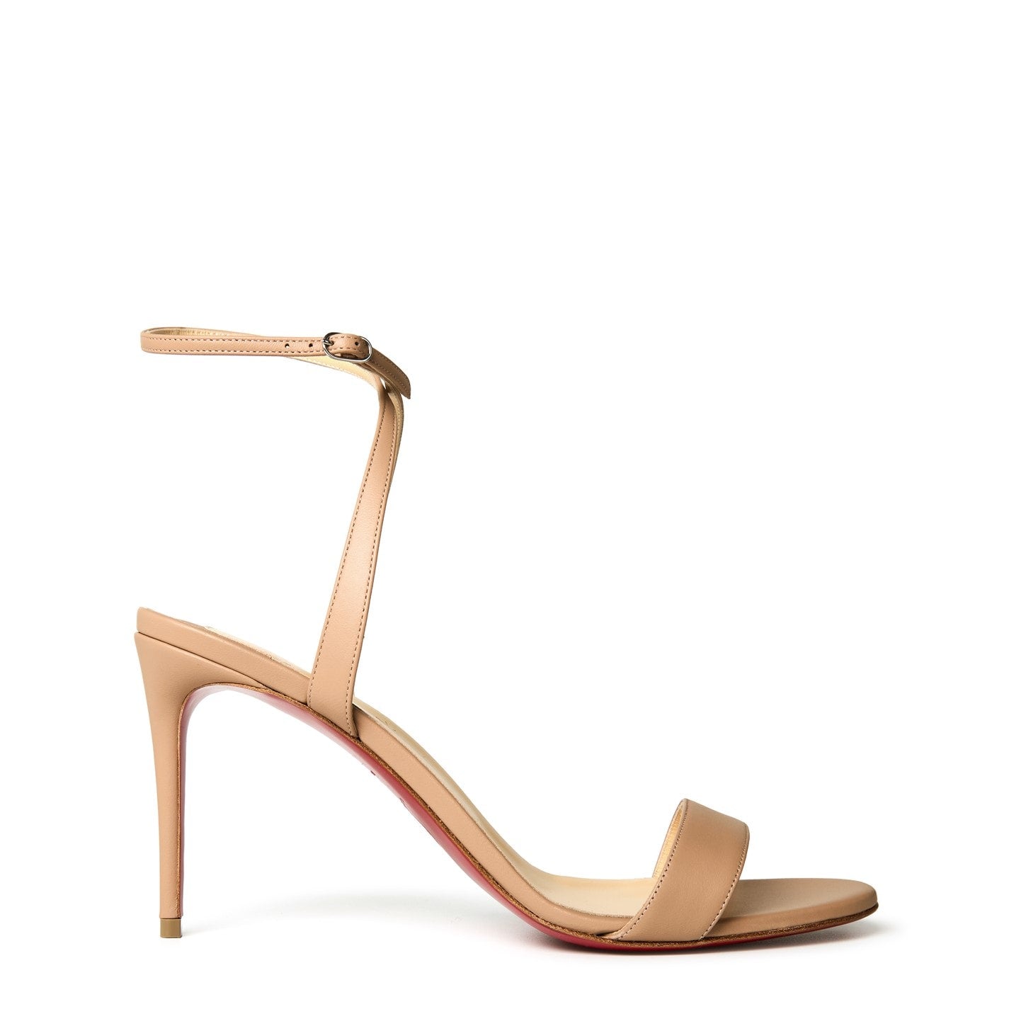  Women's Loubigirl Leather Strappy Sandals 85mm Nappa Blush
