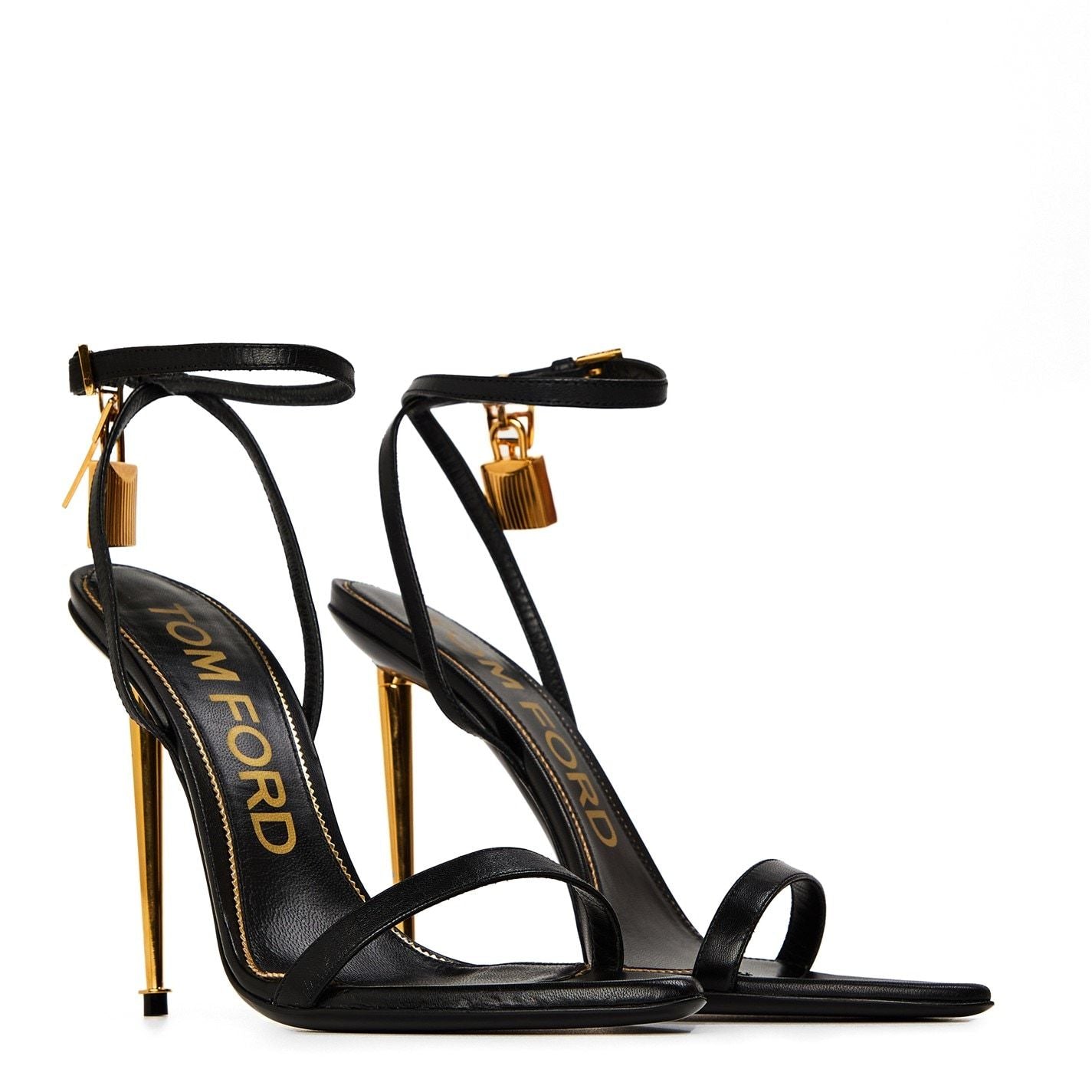  Women's Padlock Heels Black
