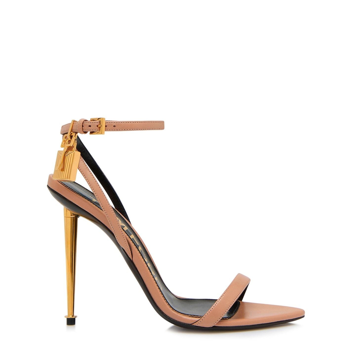  Women's Padlock Heels Flesh