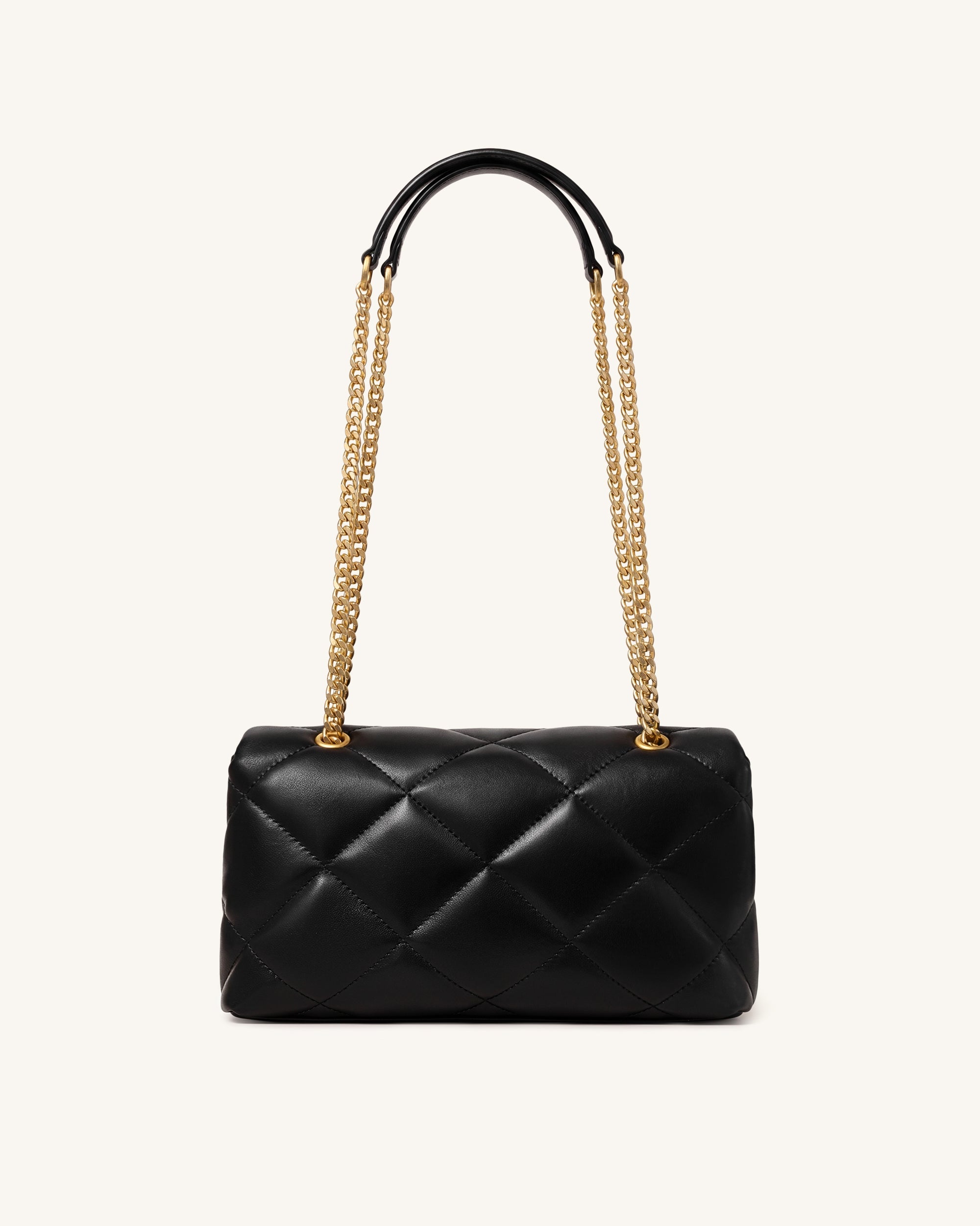 Jw Pei Valerie Puffy Bar Lock Shoulder Bag Black