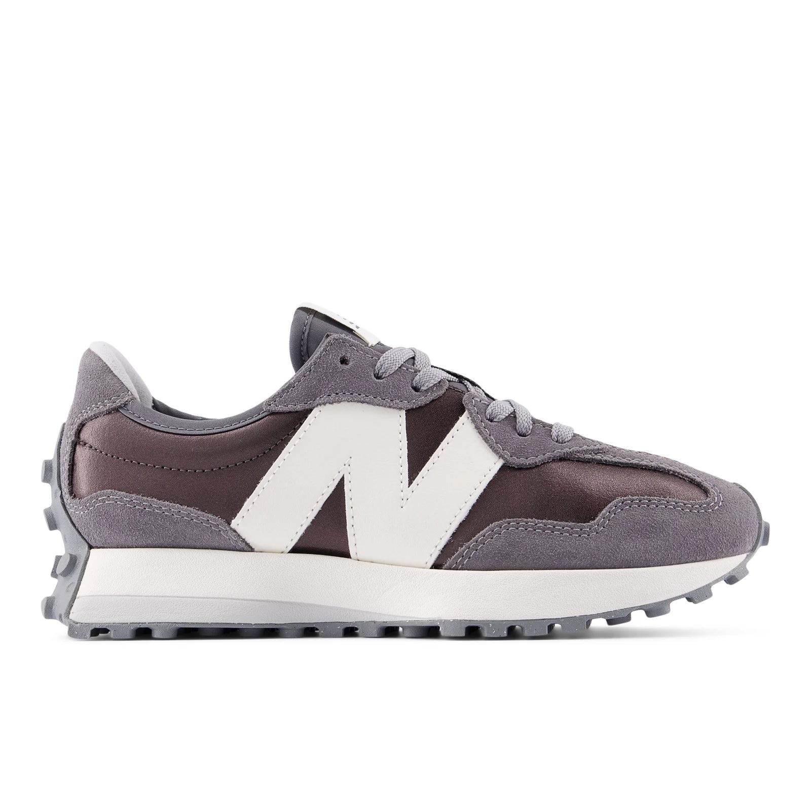 New Balance 327 Black Metallic With Castlerock Womens Black Metallic With Castlerock