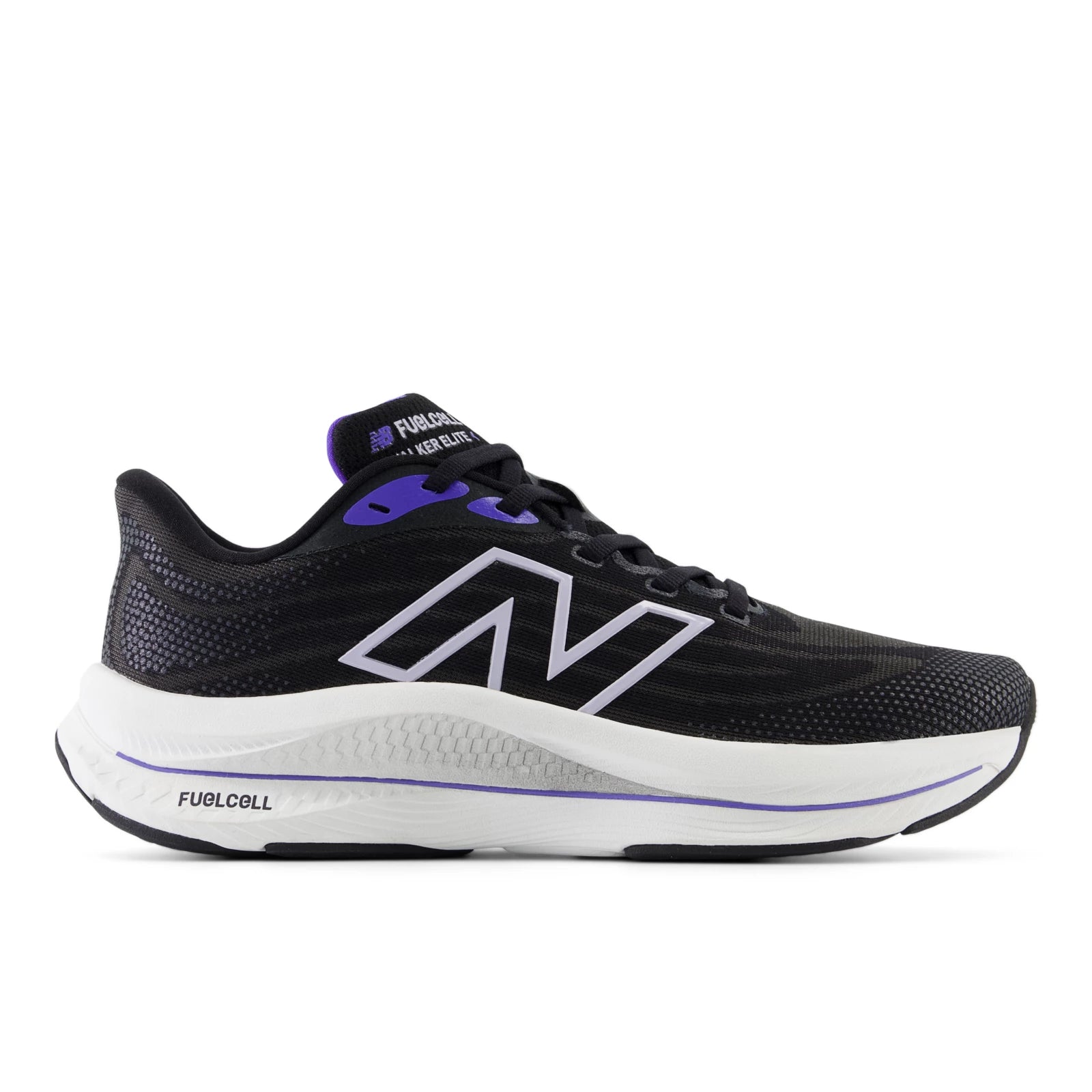 New Balance Fuelcell Walker Elite Black With Electric Indigo And Grey Violet Womens Black With Electric Indigo And Grey Violet