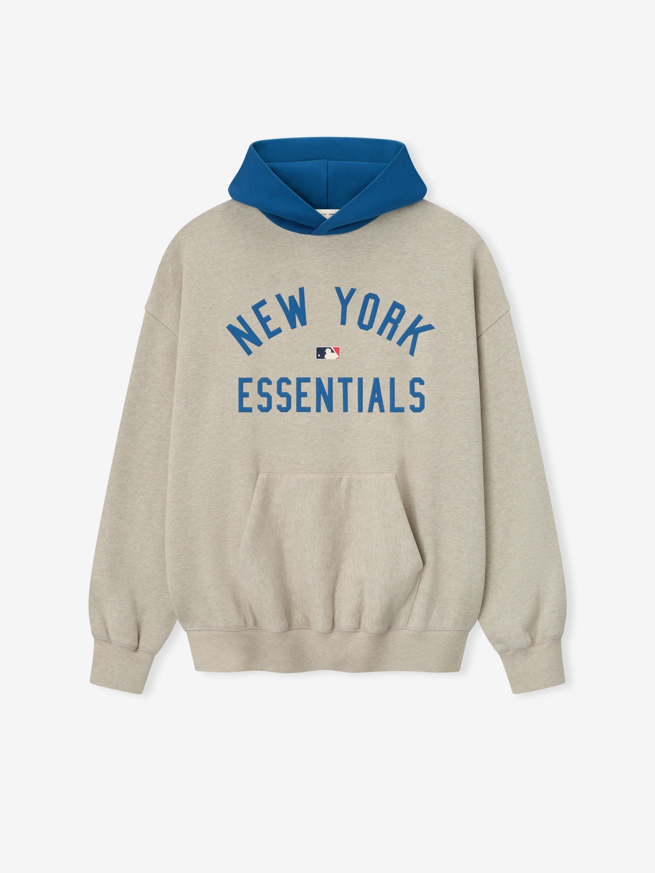 Essentials Mets Sport Hoodie Heather Stone/Blue Sapphire