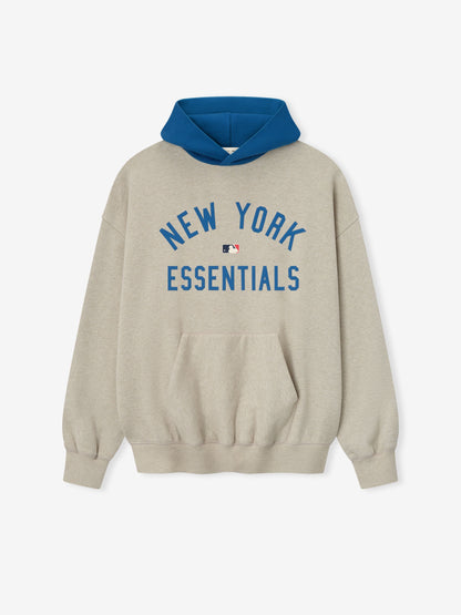 Essentials Mets Sport Hoodie Heather Stone/Blue Sapphire