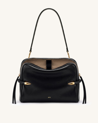 Jw Pei Callie Tusk Detail Shoulder Bag Black