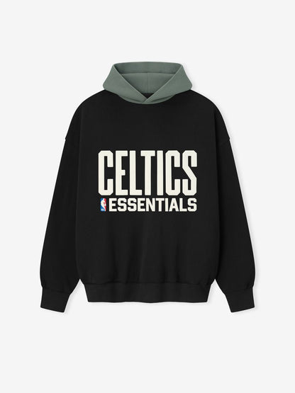 Essentials Celtics Sport Hoodie Black/ Balsam Green