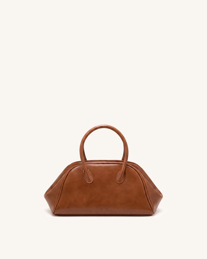 Jw Pei Veda Vintage Finish Bowler Bag Saddle Brown