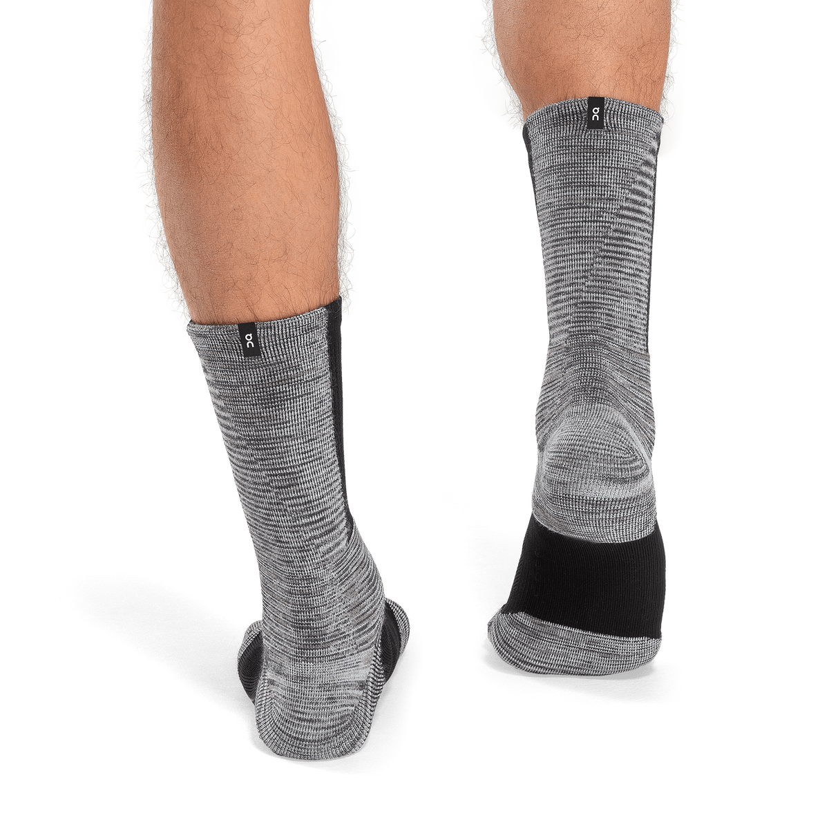 On Explorer Merino Sock Black | Glacier