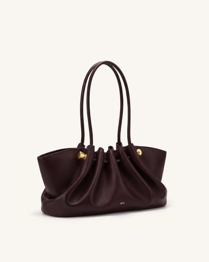 Jw Pei Naomi Gathered Long Handle Shoulder Bag Deep Burgundy