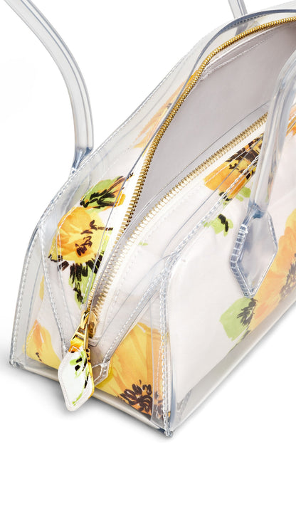 Alaïa Le Teckel Medium Bag In Polyurethane And Flower Print