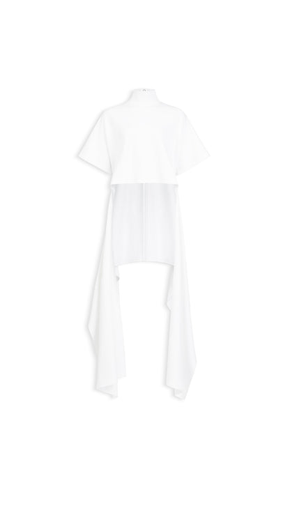 Alaïa Asymmetric Cotton Jersey T-Shirt