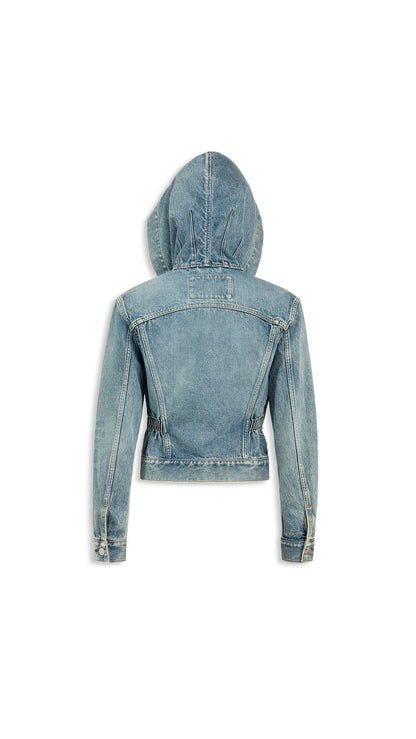 Alaïa Hooded Denim Jacket
