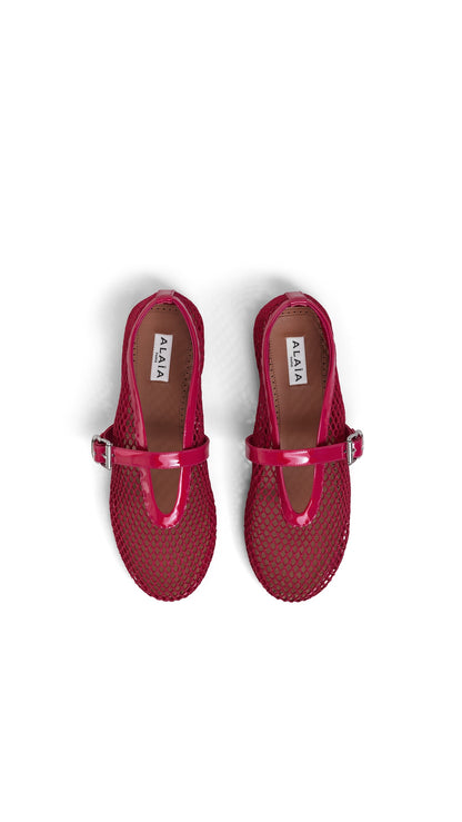 Alaïa Ballet Flats In Fishnet