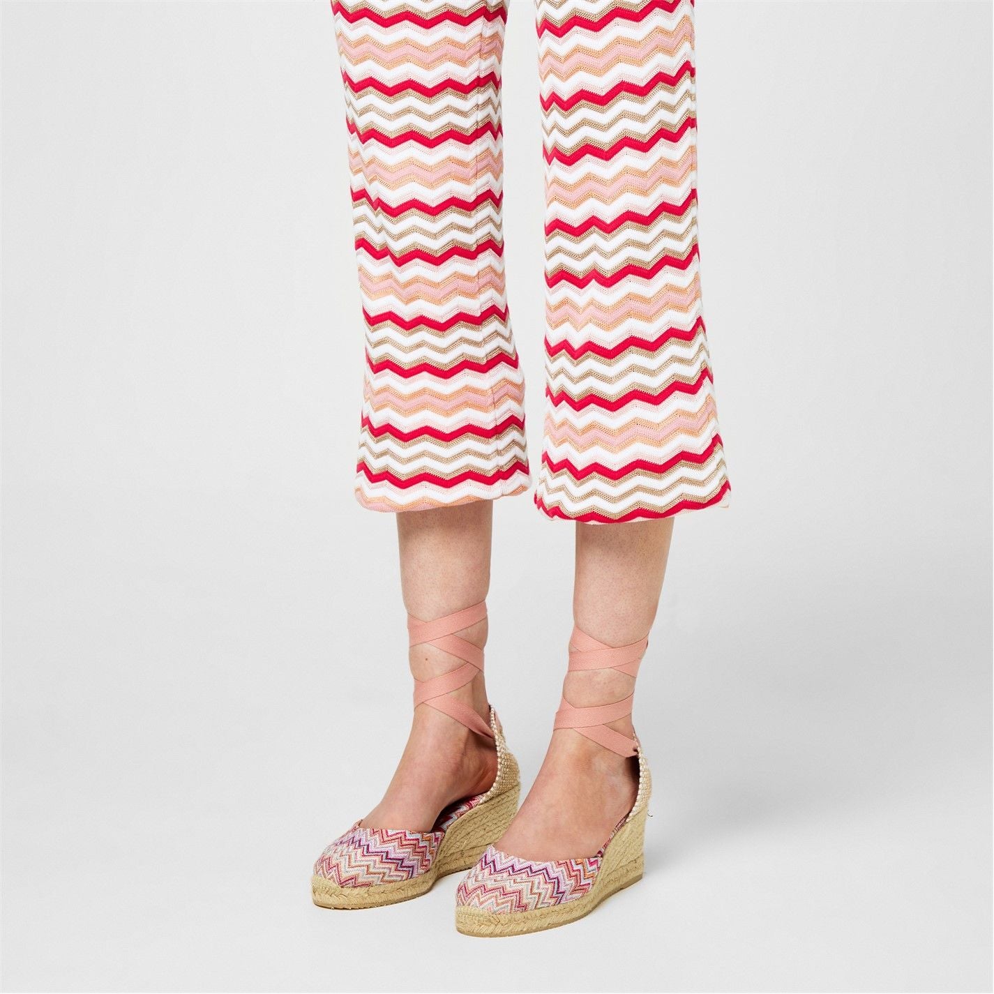  Zigzag-Woven Espadrilles Wave Lurex
