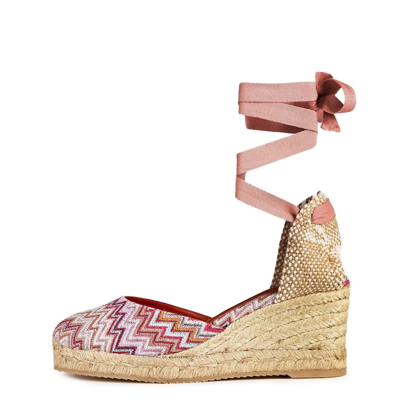  Zigzag-Woven Espadrilles Wave Lurex