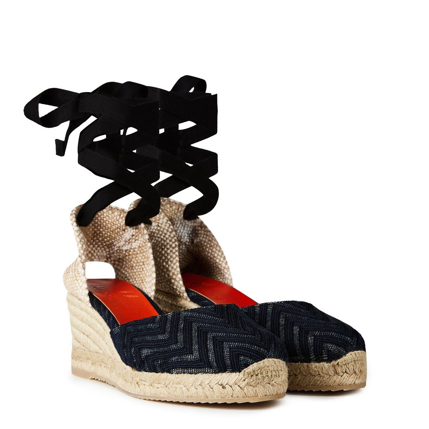  Zigzag-Woven Espadrilles Wave Navy