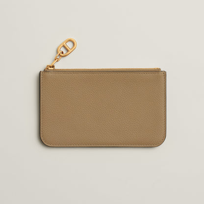  Hermes Zipengo Chaine D'Ancre Card Holder Bton