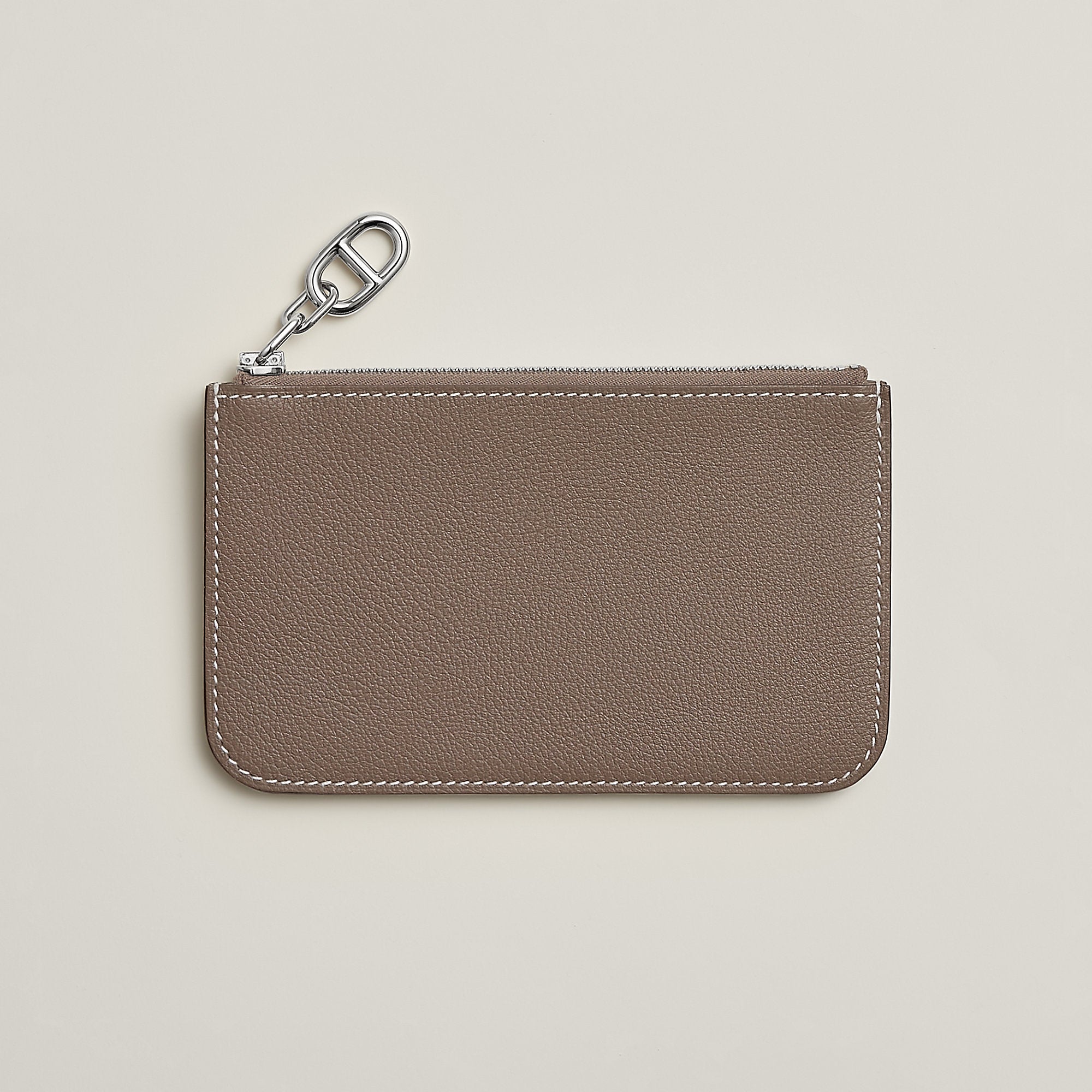  Hermes Zipengo Chaine D'Ancre Card Holder Bton