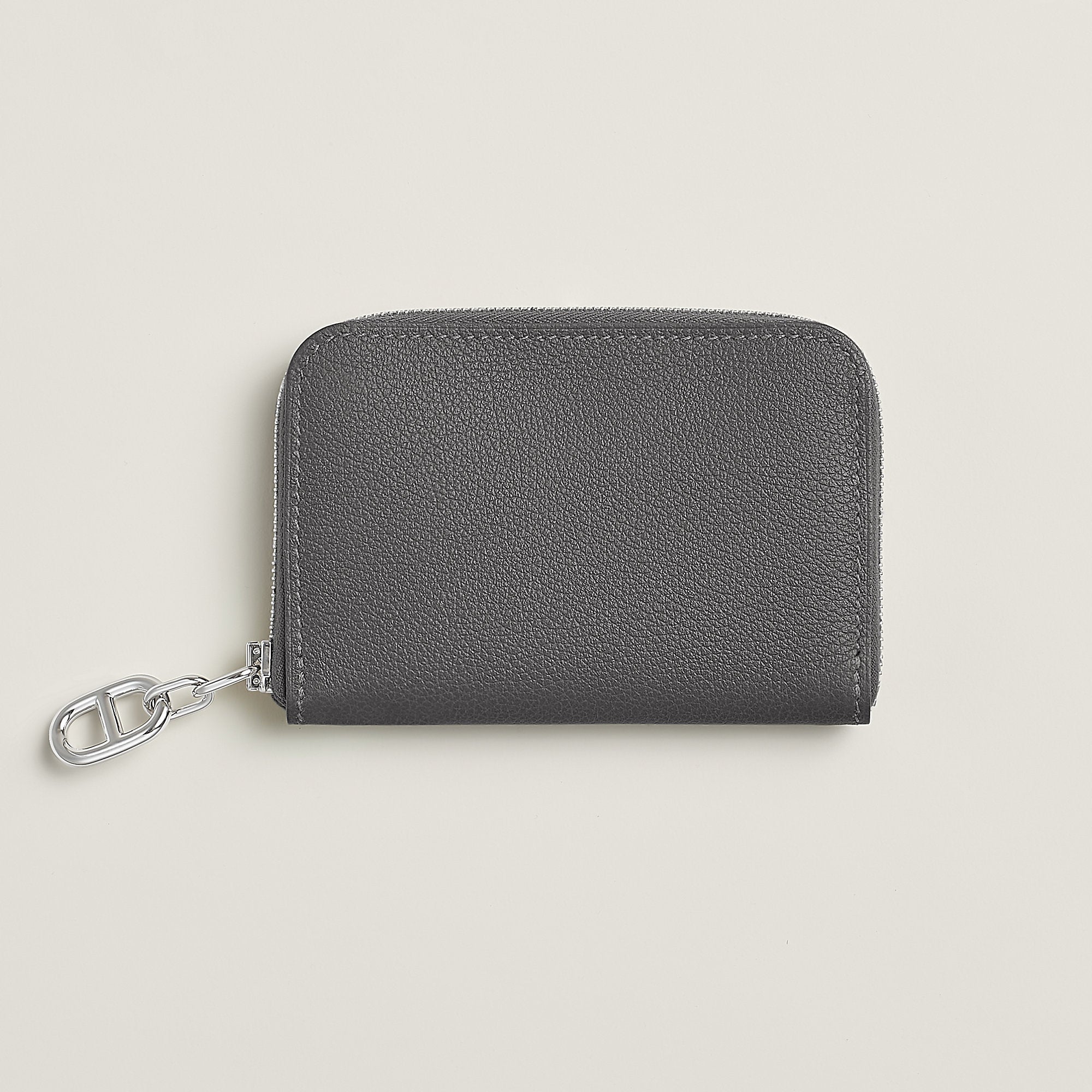  Hermes Zipengo Chaine D'Ancre Compact Card Holder Bton