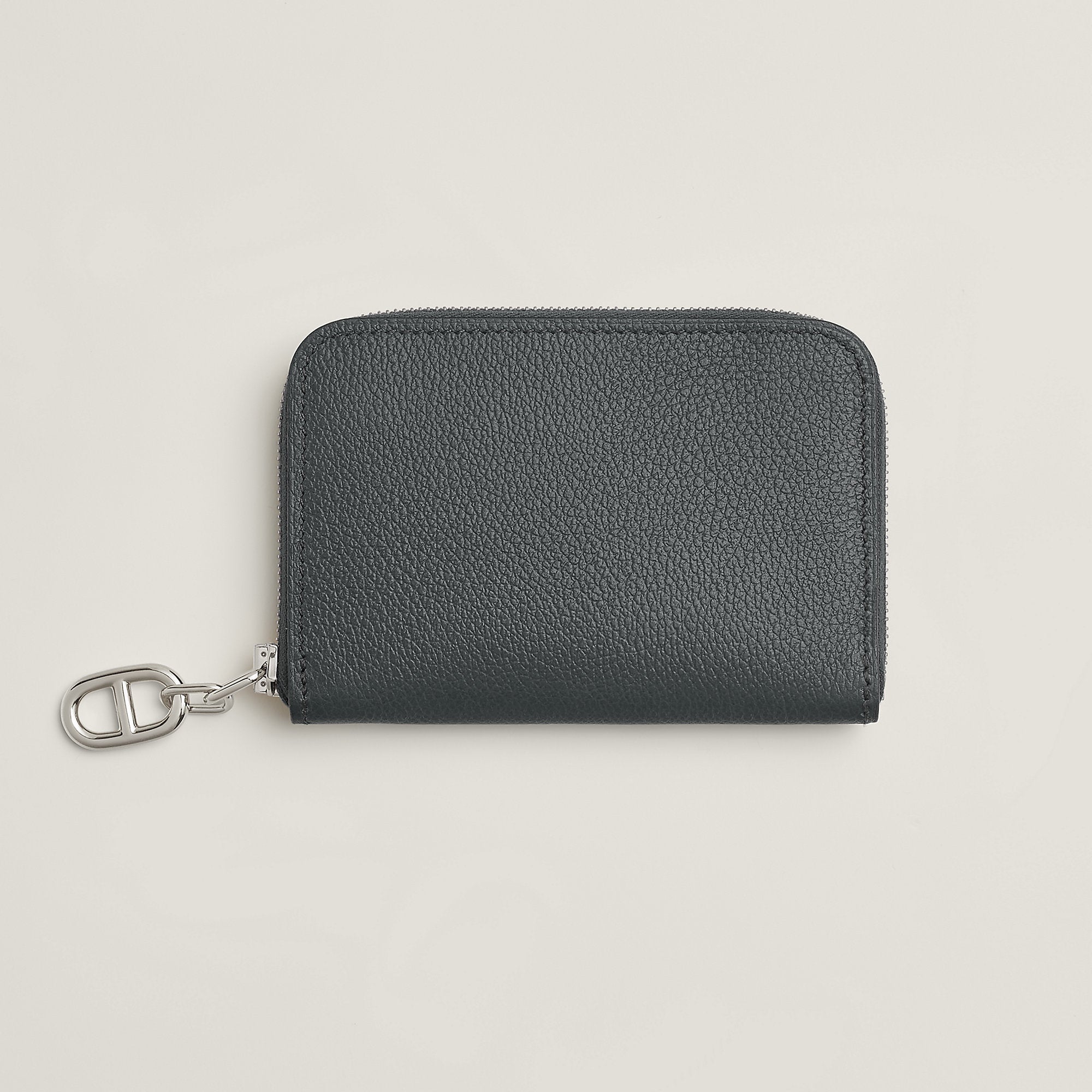  Hermes Zipengo Chaine D'Ancre Compact Card Holder Poussire