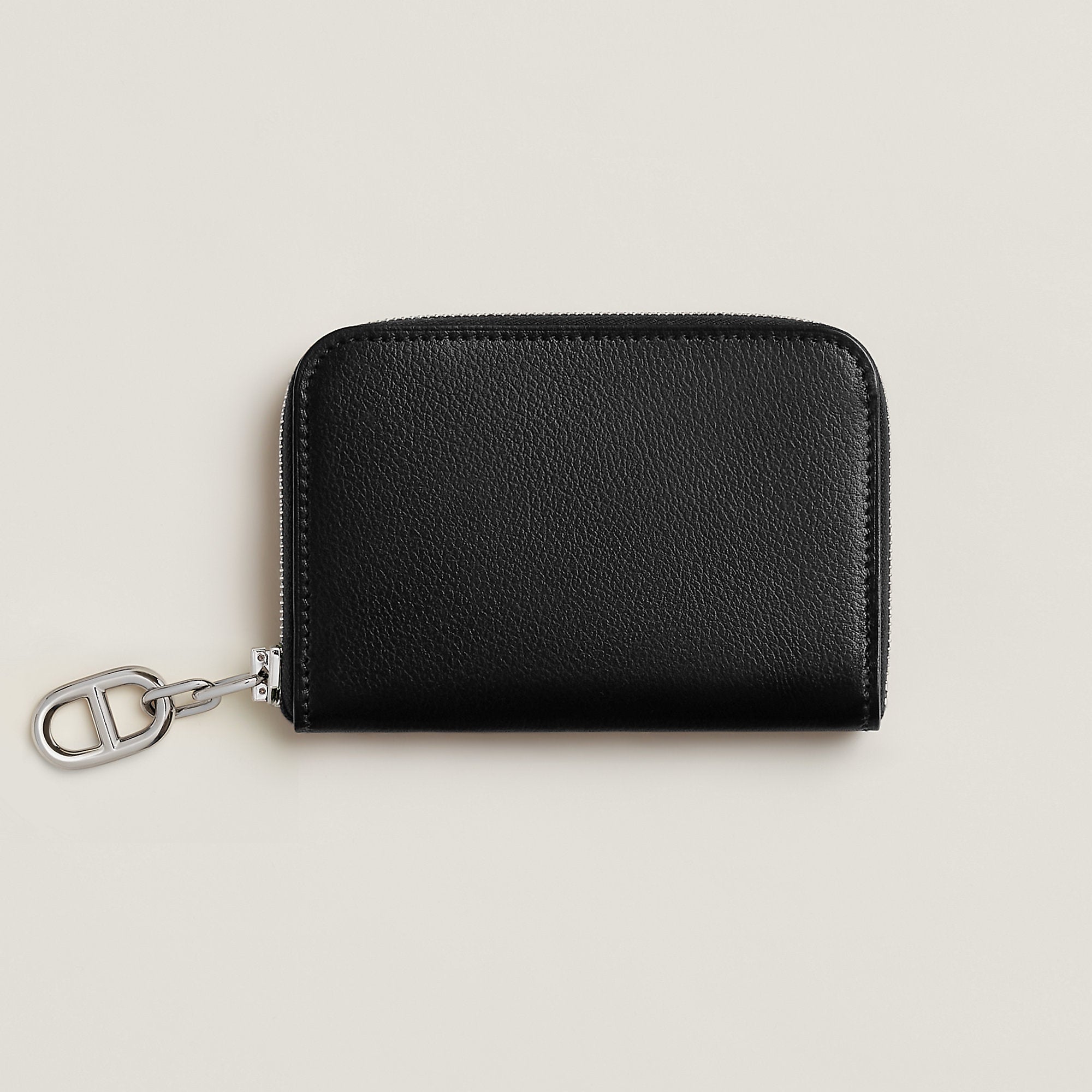  Hermes Zipengo Chaine D'Ancre Compact Card Holder Bton