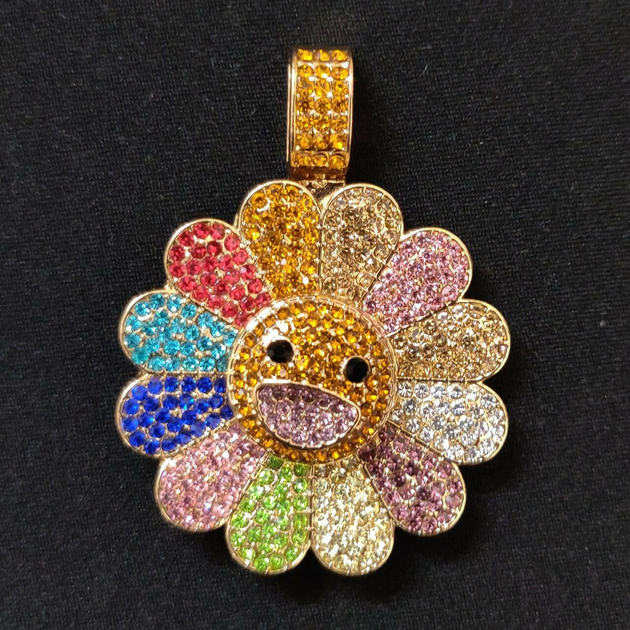 MURAKAMI FLOWER ICED OUT PENDANT (MULTI)